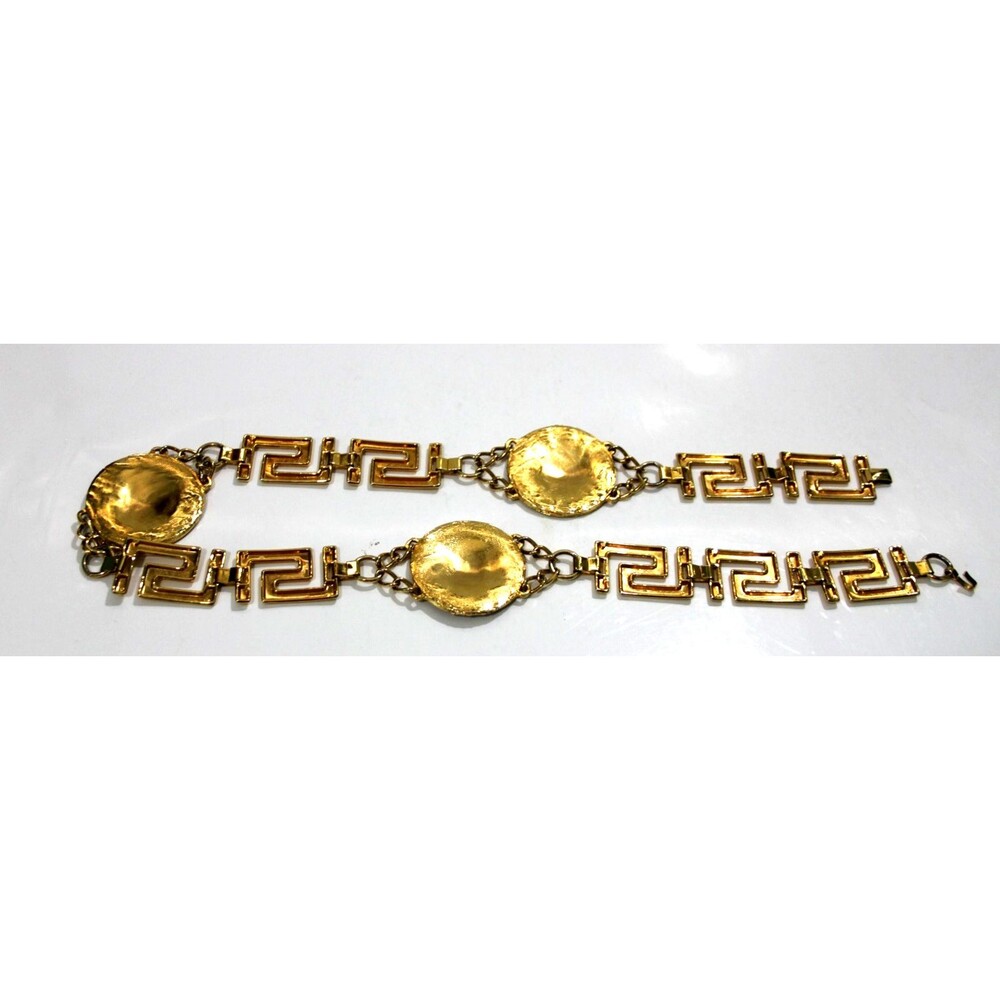 Gianni Versace Like Gold Tone Medusa Women's Chain Belt Designer Vintage Fashion - Picture 10 of 11